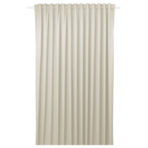 BENGTA Block-out curtain, 1 piece - beige/with heading tape 83x98 "